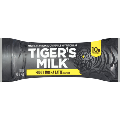 Tigers Milk Fudgy Mocha Latte Nutrition Bar 2oz Count