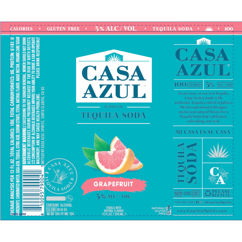 CASA AZUL GRAPEFRUIT 4PK