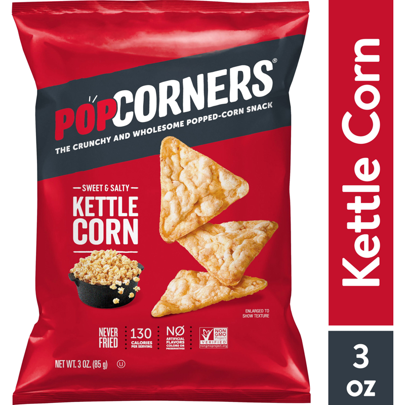 PopCorners Gluten Free Popped Corn Chips Kettle 3oz Bag
