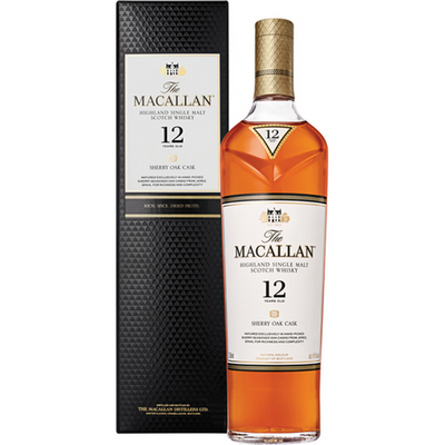 The Macallan Highland Single Malt Scotch Whisky Sherry Oak Cask 12 Year 750mL