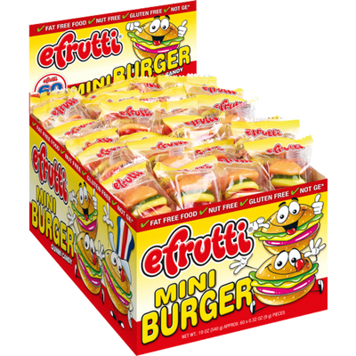 Gummi Mini Burgers Candy 60ct