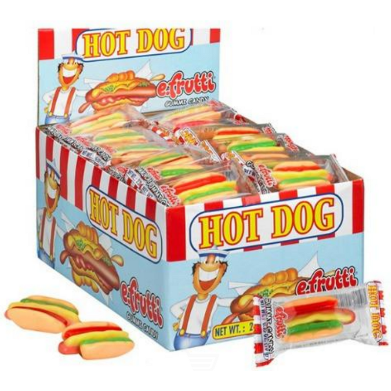 E Frutti Gummy Hot Dogs Candy 60ct
