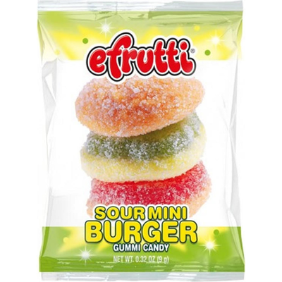 Efrutti Sour Mini Burger Gummi Candy 0.32oz Count