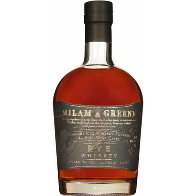 Milam & Greene Straight Rye Whiskey Finished in Port Wine Casks, 750 ml (47% ABV)