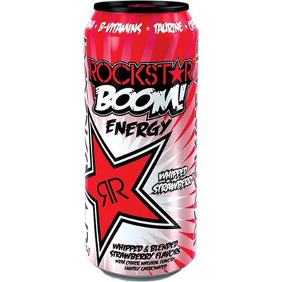 Rockstar Boom! Whipped Strawberry Energy Drink 16oz Can