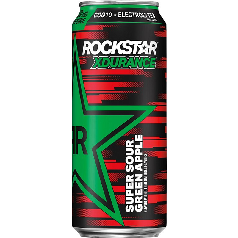 Rockstar Xdurance Super Sour Green Apple 16oz Can