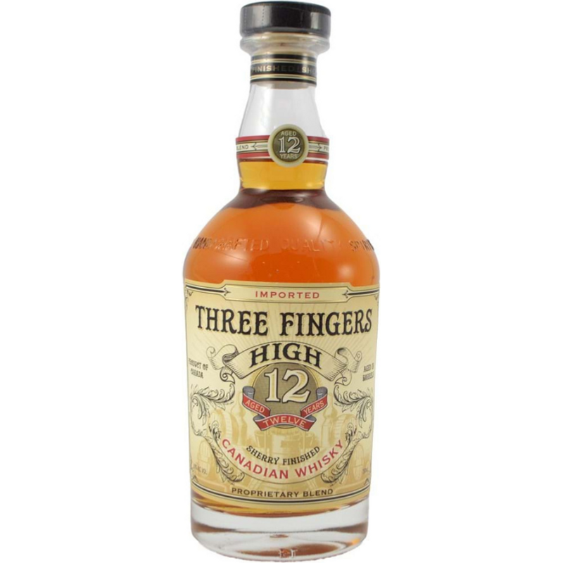 Three Fingers High 12 year old Sherry Cask Finished Canadian Whisky 750ml Bottle