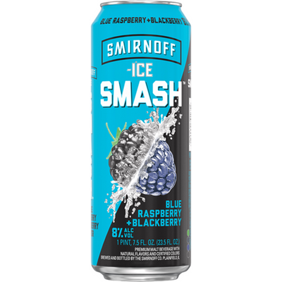 Smirnoff Ice Smash Blue Raspberry + Blackberry 24oz Can