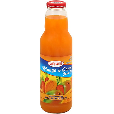 Square Mango & Carrot Juice Drink 25.4oz Bottle