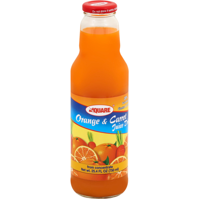 Square Orange and Carrot Juice 25.4oz Bottle