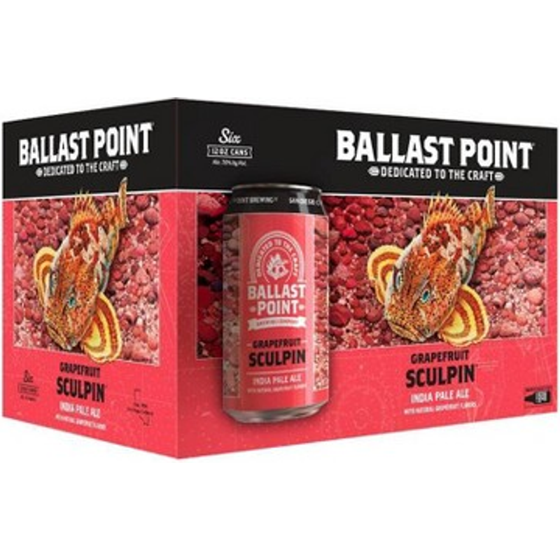 Ballast Point Grapefruit Sculpin IPA 6 Pack 12oz Cans 7.0% ABV