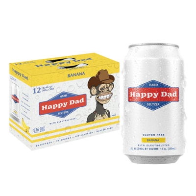 Happy Dad Hard Seltzer Banana 12 Pack 12oz Cans