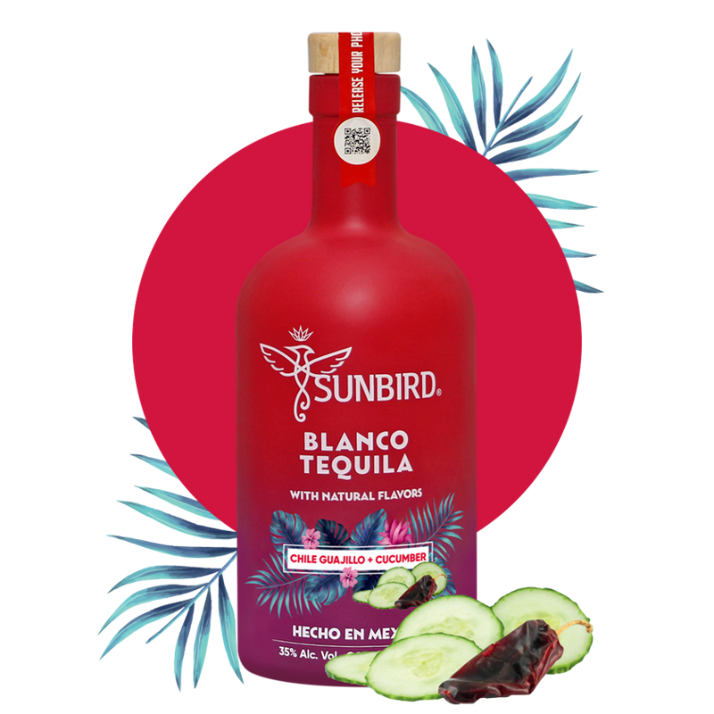 Sunbird Chile Guajillo + Cucumber Blanco Tequila 750ml Bottle