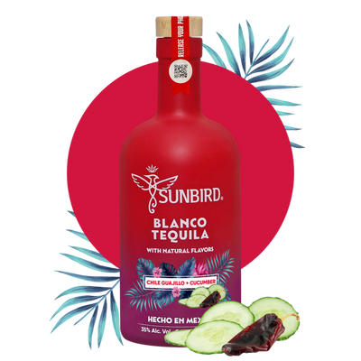 Sunbird Chile Guajillo + Cucumber Blanco Tequila 750ml Bottle