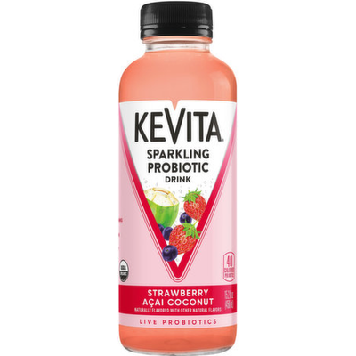 KeVita Strawberry Acai Sports Drink 15.2oz Plastic Bottle