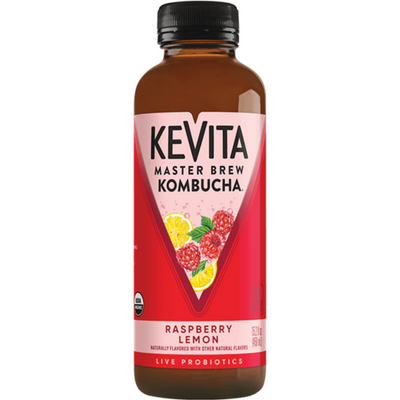 Kevita Master Brew Kombucha Raspberry Lemon 15.2oz Bottle