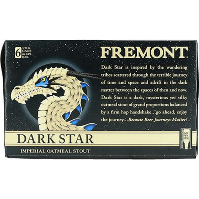 Fremont Dark Star Imperial Oatmeal Stout 6 Pack 12 oz Cans 8% ABV