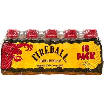 Fireball Cinnamon Whisky Candy Cane 10x 50ml Bottles