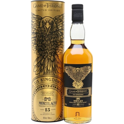 Mortlach Single Malt Scotch Whisky Game of Thrones Six Kingdom 15 Year Finished in Bourbon Casks 750mL