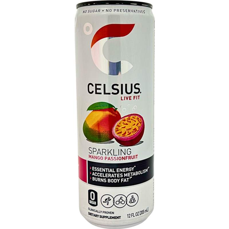 Celsius Mango Passionfruit 12o z