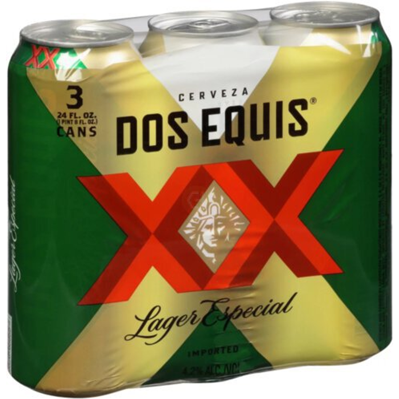 Dos Equis Lager 3 Pack 24oz Cans