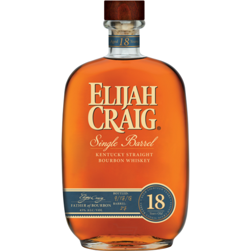 Elijah Craig Single Barrel Kentucky Straight Bourbon Whiskey 18 Year 750mL