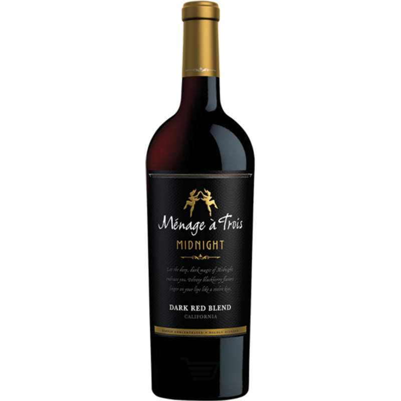 Menage a Trois Midnight Dark Red Wine Blend 750mL